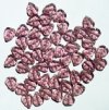 50 10x8mm Transparent Light Amethyst Leaf Beads